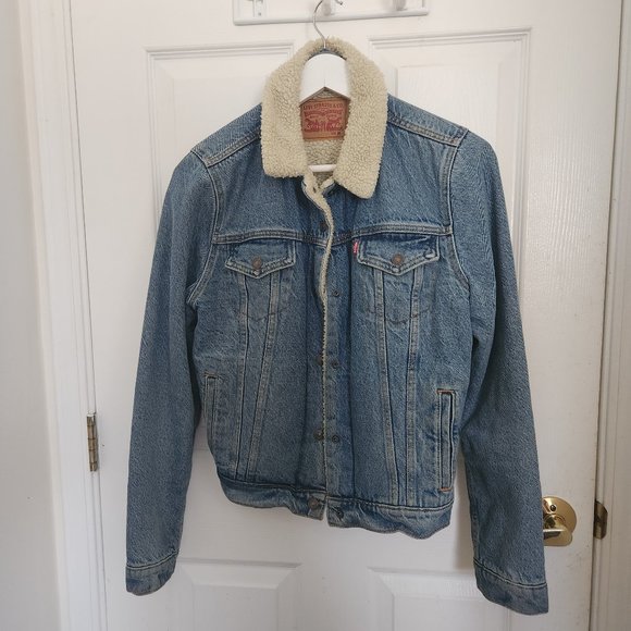 Levi's Sherpa Denim Trucker Jacket (M) - Picture 1 of 2